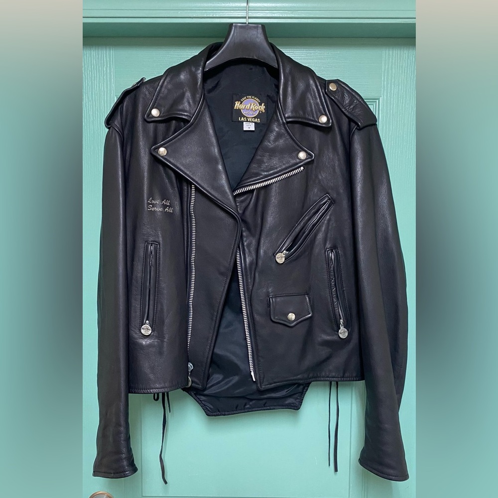 Hard Rock Cafe Biker Leather Jacker